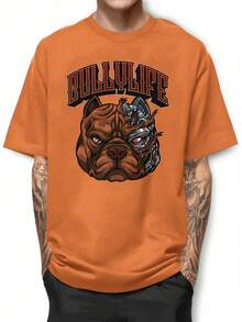 Pitbull Bullylife Basic T-Shirt 100% Cotton Shirt GPJ1 - 橘色 - 查看 1