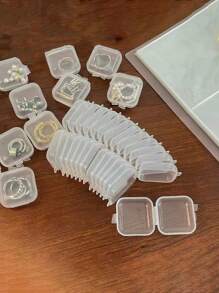 10/20/30件迷你便携式透明珠宝收纳盒 - 彩色 - 查看 12