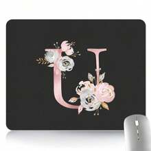 1个A-Z方形鼠标垫，粉色字母图案，电脑鼠标垫，笔记本鼠标垫，办公桌垫，平板电脑垫，返校季游戏鼠标垫，桌面配件，办公用品，办公桌配件，鼠标垫，桌面鼠标垫 - 彩色 - 查看 7