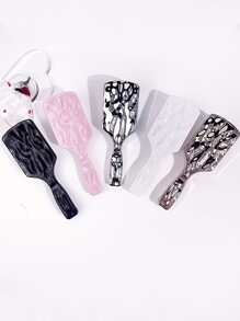 1pc Medium Size Square Plastic Hair Brush With Wave Design Air Cushion, Volumizing Hair Styling Brush For Women, Hair Brush, Comb, Hair Tools, Hair Products And Accessories For Barber Salon Beauty Travel Essentials, Back To School, Travel Holiday Essentials, Hair Accessories For Women, Brush, Hair Brushes, Hair Brush, Detangling Brush, Ball Brush, Mini Hair Brush, Hair Brush Set, Wooden Comb, Hair Brush, Mini Hair Brush, Detangling Brush, Hair Brushes, Curly Hair Brush, Hairdressing Equipment,Travel Essentials,Hairstyle,Hairdressing,Hair Brush,Slick Back Brush,Styling Brush,Curly Hair Brush,Edge Brush,Hair Comb,Brush Hair,Hair Brush Set,Comb Hair,Comb For Curls,Detangling Brush,Hair Brush For Women,Hair,Travel,Hair Products,Hair Tools,Hair Stuff,Barber,Barber Accessories,Barbershop,Hairdressing Equipment - Multicolor - View 2