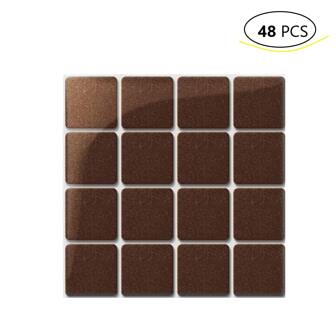 48pcs Felt Furniture Pads, 48 Premium Floor Protector Chair Felts For Feet Wood Floors Best Hardwood Protect Your Hard Floors! (Brown)