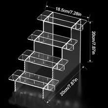 4 Tier Acrylic-Display Stands Clear Perspex Retail Shop Tier Nail Varnish Risers - White - View 1