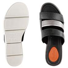 Usaflex Women's Strappy Platform Clog ORIGINAL With INVOICE And WARRANTY - PRETO / PRATA - 查看 5