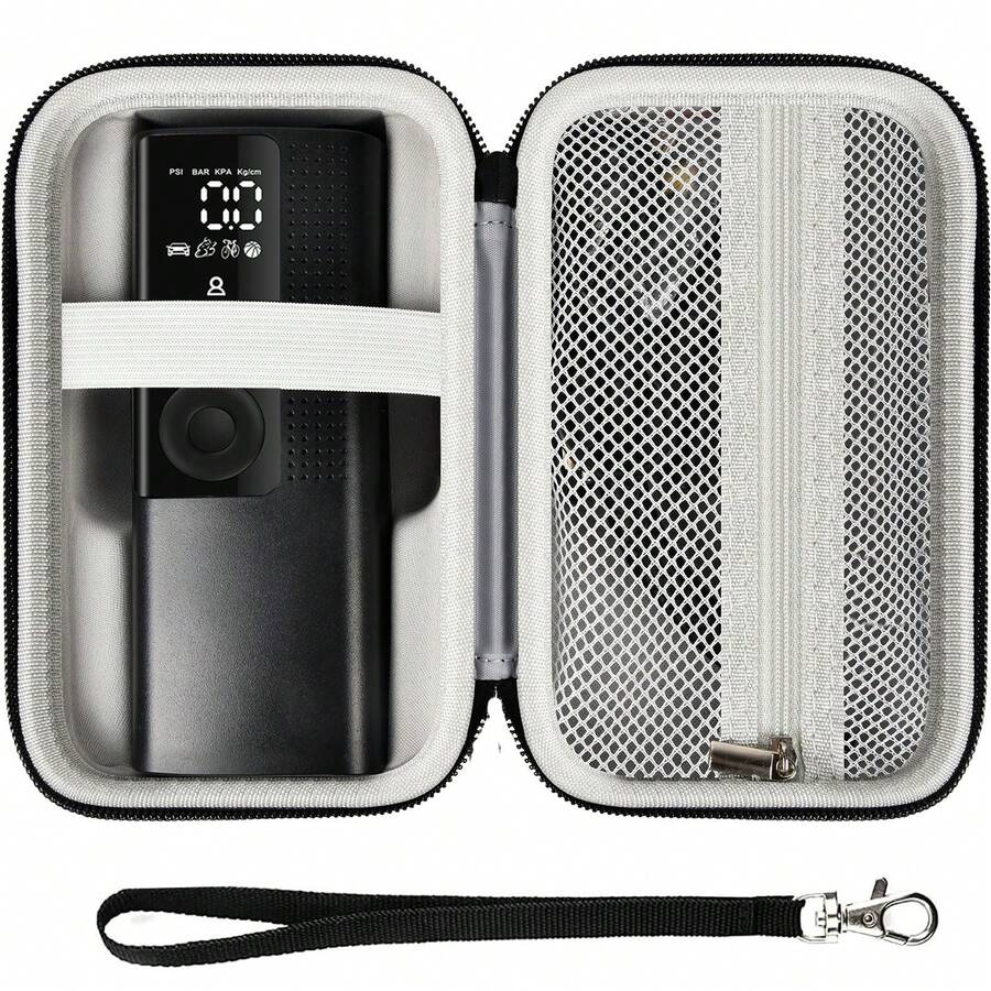 Case Compatible With Tire Inflator Portable Air Compressor 120 PSI, Carrying Storage Travel Holder Organizer For Auto Air Pump For Car Tires And Power Kit (Box Only)