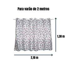 Oxford Kitchen Curtain 2.10x1.30 Printed - 乾枯玫瑰色 - 查看 3