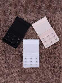 3pcs 3-Row 3-Hook Bra Extender Clasps, Lingerie Accessories - Multicolor - View 4