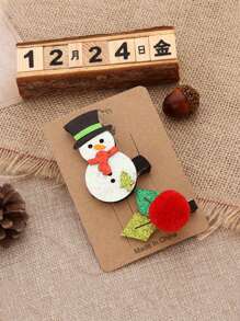 圣诞装饰 2 件圣诞组合发夹，可爱拍照装饰头饰，适合家庭节日聚会和派对礼物 - 彩色 - 查看 4