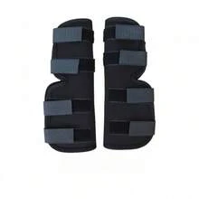 1 Pair Pet Knee Pads, Dog Leg Protector, Injury Protection Adjustable Wrap (2pcs) - Black - View 9