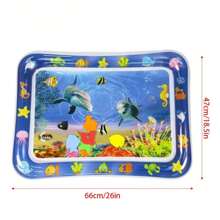 1 件充气俯卧时间优质水垫，婴幼儿完美趣味游戏活动中心，刺激宝宝成长的复活节礼物，婴儿洗澡婴儿洗澡装饰圣诞节复活节万圣节礼物男婴玩具