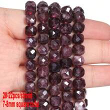 20-22pcs/Pack 7-8mm Faceted Cube Shape Beads Purple Color Loose Beads For Jewelry Making Diy Accessories Slight Color Difference - Faceted 7-8mm Purple Stone - View 17