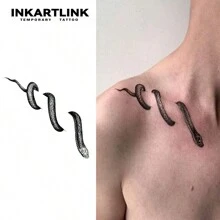 INKARTLINK 创新技术纹身，半永久纹身，蛇，逼真纹身，励志纹身，临时纹身，假纹身，防水，真实纹身外观，小众设计纹身，果汁纹身，植物纹身