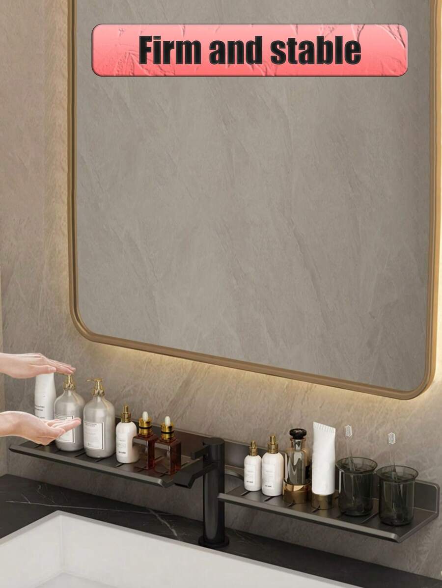 Bathroom Vanity Mirror Storage Rack, Wall Mount Bathroom Shelf Over