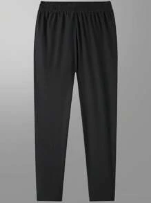 Pantaloni ușori, cu uscare rapidă, pentru bărbați, stilul Boyfriend, negri, pantaloni casual slim din plasă, respirabili, pentru exterior