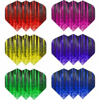 18 stuks/set dartveren, 3 stuks per kleur - Professionele dartvluchten - Dartvleugelaccessoires met vleugels - Hoogwaardig PET-materiaal, volwassen feestspellen geschikt voor Halloween/Kerstmis/Thanksgiving