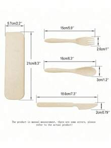 三合一餐具套装，露营餐具套装，带收纳盒，可重复使用的勺子、刀子和叉子，便携式旅行餐具，塑料盒，适合旅行、野餐、露营或日常使用，非常适合学生、旅行者和厨房使用，返校必备 - 彩色 - 查看 8