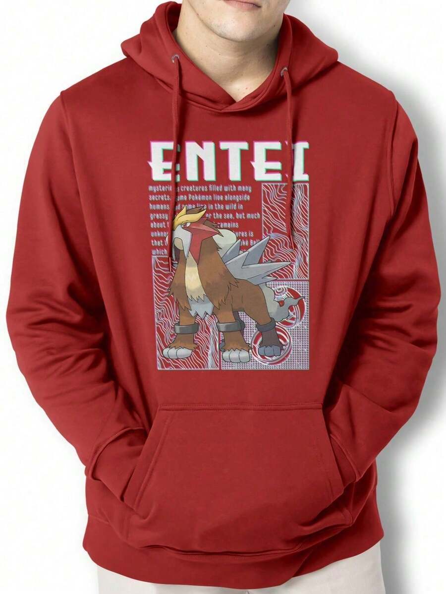 Pokedex Entei Kangaroo Blouse BPJ2 Sweatshirt - 紅色 - 查看 1