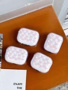 1pc Daisy Bow Pattern Transparent Protective Case Compatible With Airpods 1/2, AirPods Pro, AirPods 3, AirPods Pro (2nd Generation) - Multicolor - View 2