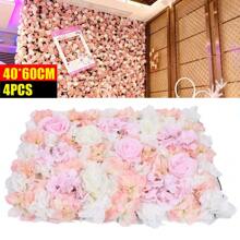 ZhdnBhnos LINSIE 人造玫瑰丝绸花墙板婚礼派对背景装饰 60cmX40cm 送给家人和朋友的最佳礼物/礼物 圣诞快乐派对礼物 房间装饰 新娘 - 1 - 查看 11