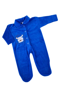 KIT WITH 3 PLUSH BABY OVERALLS - SMALL MODEL - Màu xanh lam - Xem 9