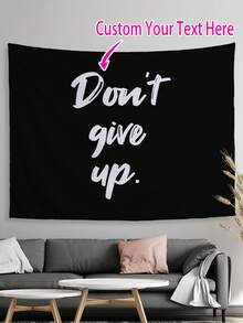 1 件定制文字印刷壁挂毯，结婚纪念日、生日、婚礼、家居装饰的个性化礼物，适用于卧室、公寓、客厅、墙壁艺术、定制挂毯、定制旗帜、房间装饰、挂毯 - 彩色 - 查看 1