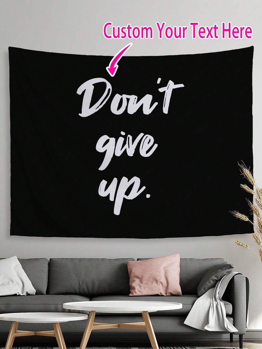 1 件定制文字印刷壁挂毯，结婚纪念日、生日、婚礼、家居装饰的个性化礼物，适用于卧室、公寓、客厅、墙壁艺术、定制挂毯、定制旗帜、房间装饰、挂毯 - 彩色 - 查看 1