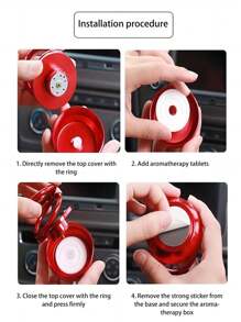 1 Miếng Ô tô/xe hơi Dầu thơm Hộp Năng lượng mặt trời Nhẫn đôi Đình chỉ Xoay Vật trang trí Creative Cao-kết thúc Đồ trang trí - Đỏ - Xem 5