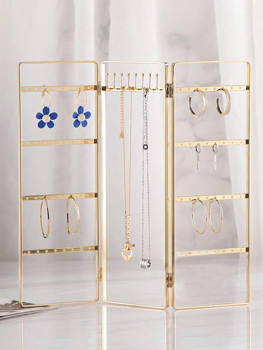 1 件金属项链架，旋转手链钥匙扣展示架，桌面耳环首饰架，适合女士/女孩情人节返校