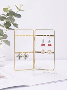 1 件金属项链架，旋转手链钥匙扣展示架，桌面耳环首饰架，适合女士/女孩情人节返校