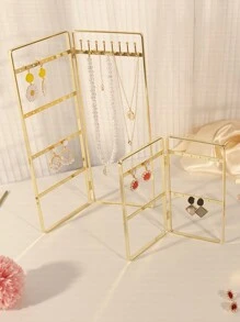 1 件金属项链架，旋转手链钥匙扣展示架，桌面耳环首饰架，适合女士/女孩情人节返校