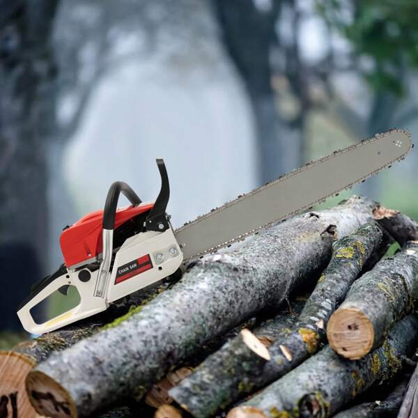 52cc Handheld Gasoline Chainsaw 22" Gasoline Power Chain Saws Engine Cutting 2 Cycle