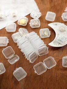 10/20/30件迷你便携式透明珠宝收纳盒 - 彩色 - 查看 10