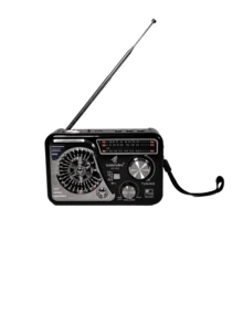 X-BASS FM/AM Multi-Band Radio Speaker - Quality Sound - Portable, Retro Vibes - 黑色 - 查看 2