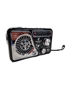 X-BASS FM/AM Multi-Band Radio Speaker - Quality Sound - Portable, Retro Vibes - 黑色 - 查看 1