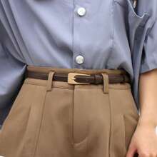 1/2/3/4/5pcs Dignified Vintage Multi-Color Belts, Brown Small Leather Belts, Vintage Black To Match Jeans Skirts, Versatile Camel Color Belt For Women Casual, Business, Boyfriend Husband Father Dad Men Gift, Daily Wear, Fashion, Teen, Outdoor, Vacation, Athletic, Travel, Street, Boho, Vintage Fall, Autumn, Halloween Autumn-Winter Accessories,Suitable For Teens, Youth,Men,Casual, Outdoor, Athletic, Vacation, Graduation Gifts, Birthday, Daily Wear