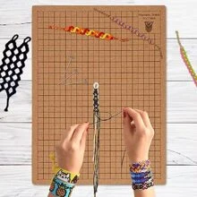 Rope Weaving Fixing Tool - Cork Board 8 * 8inch (One Instruction Manual For Rope Weaving Is Provided) Rope Weaving Square Soft Cushion Board, Cork Board