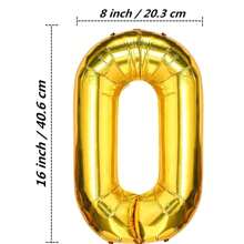 32 Pcs 16 Inch Foil Chain Balloons, Jumbo Chain Balloons For 80S 90S Party Decorations Giant Balloon Chain Balloons Gold - Trending, Best Seller, New Arrival, Party Supplies, Elegant Decor, Party Decoration, Wedding & Birthday - 金色 - 查看 3