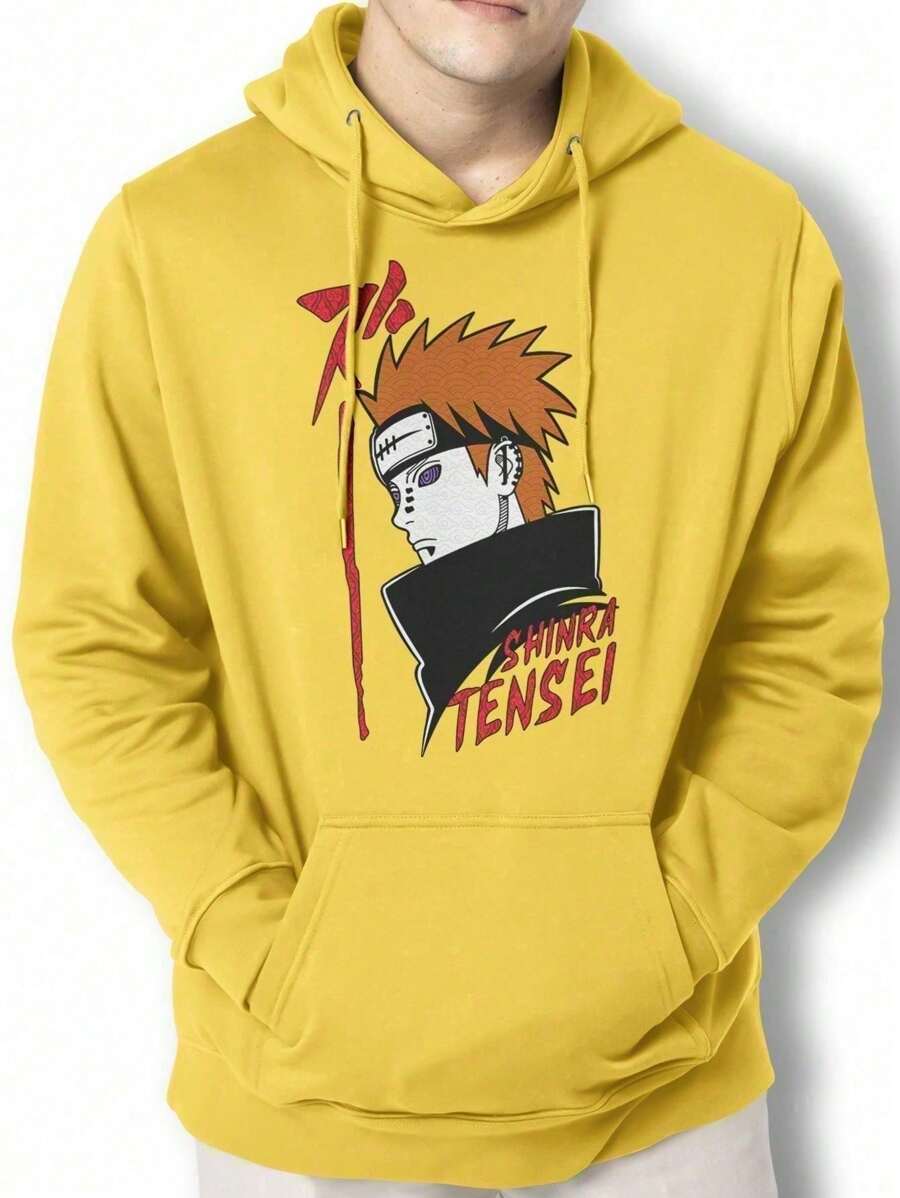 Pain Shinra Tensei Jacket Sweatshirt Kangaroo JPJ1 - 黃色 - 查看 1