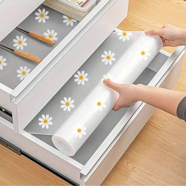 1 Roll Waterproof Non-Slip Plastic Shelf Liner Roll, Multipurpose Cabinet Drawer Mat Liner For Kitchen, Fridge, Table,Storage,Kitchen,Kitchen Organiser,Kitchen Items,Room Decor,Home Decor., Home Decoration, Christmas Gifts, Home Gifts, Room Decoration