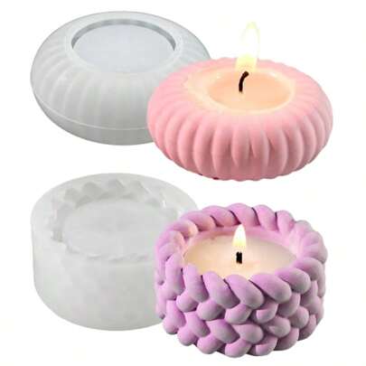 烛台模具制作套件：灯笼模具、绳索、石膏、硅胶、万圣节蜡烛树脂模具、家居装饰、粘土艺术和工艺品