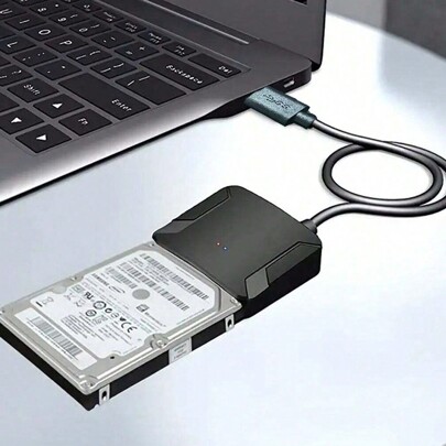 SATA To USB 3.0 Adapter Cable External Hard Drive Adapter Conversion Support 2.5 Inch 3.5 Inch SSD HDD Data Transfer, Support UASP.