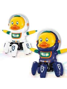 Battery Operated Astronaut Musical Duck With Lights Sounds White Blue IMMEDIATE SHIPPING - 藍色 - 查看 2