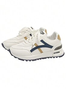 Sneaker vintage da donna, scarpe casual da corsa leggere e comode con punta tonda e allacciatura bassa