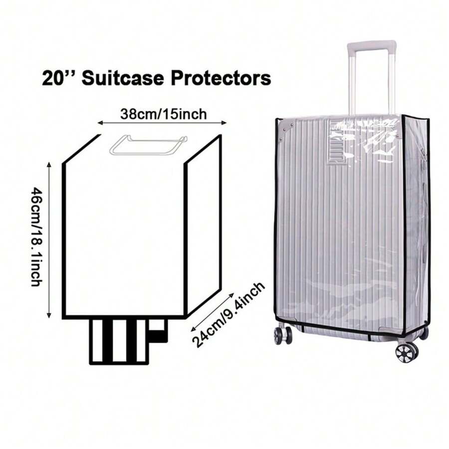 1pc Adjustable Luggage Protective Cover, Waterproof AntiDust Suitcase