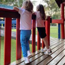 Kit 5 Calça Jeans Legging de Cotton Uniforme Escolar Infantil Juvenil Feminino Menina Tam 1 ao 16