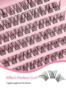 100 Pcs DIY Cluster Eyelash Extension Segmented Wispy False Eyelashes D Volume Natural Faux Mink Lashes Daily Makeup Lash Clusters,Eye Lash Clusters,Individual Eyelashes,Lashes,Fake Lashes