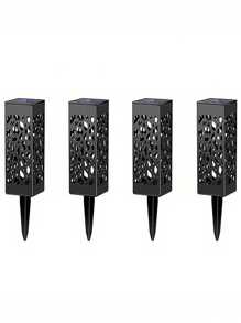 8 pièces/6 pièces/4 pièces/2 pièces Éclairage solaire extérieur, Éclairage décoratif solaire pour sentier de jardin, Éclairage de jardin et de pelouse, Lumières solaires décoratives extérieures à motif ajouré, Éclairage paysager solaire étanche LED pour jardin extérieur, Lumières solaires décoratives pour jardin, cour et bureau