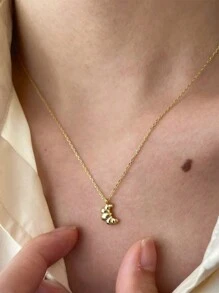 BALMORA 1 pezzo Stile Minimalista Ins Collana Croissant d'oro in argento sterling S925 Gioielli Accessori per ragazza / donna / fidanzata / madre Festa Retrò Regalo Di Incontri Uso Quotidiano Regalo Di Compleanno