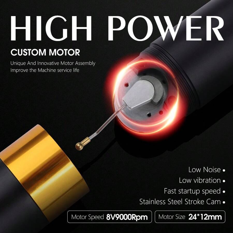 1kit Complete Set Of Advanced Wireless Tattoo Machines, Tattoo Needles