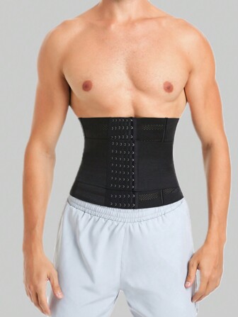 男士腰部训练器瘦身健身束身衣用于背部支撑训练运动健身吸汗带束腰双腰带紧身塑身器
