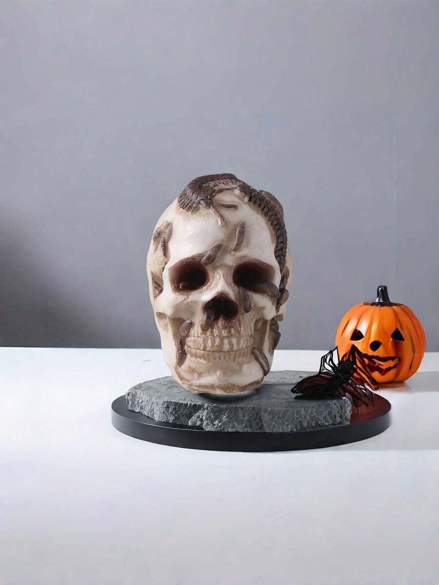 1 Máy Tính Nhựa Ma, Rết & Đầu Lâu Trang Trí Halloween-Trang Trí Máy Tính Để Bàn Đa Chức Năng Cho Gia Đình, Văn Phòng Và Tiệc Halloween - Nhiều màu - Xem 1